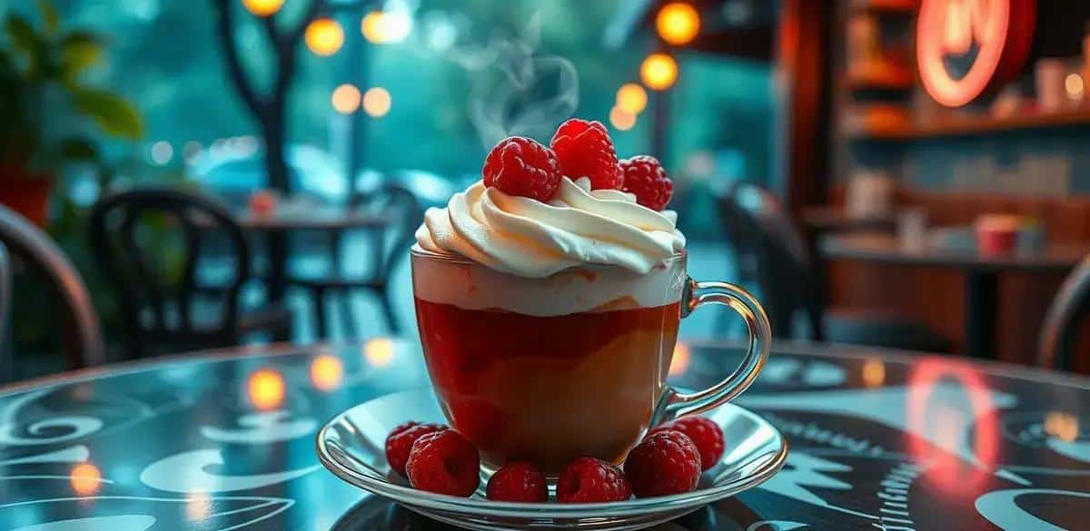 Café avec liqueur de fruits rouges et crème fouettée : Une gourmandise décadente