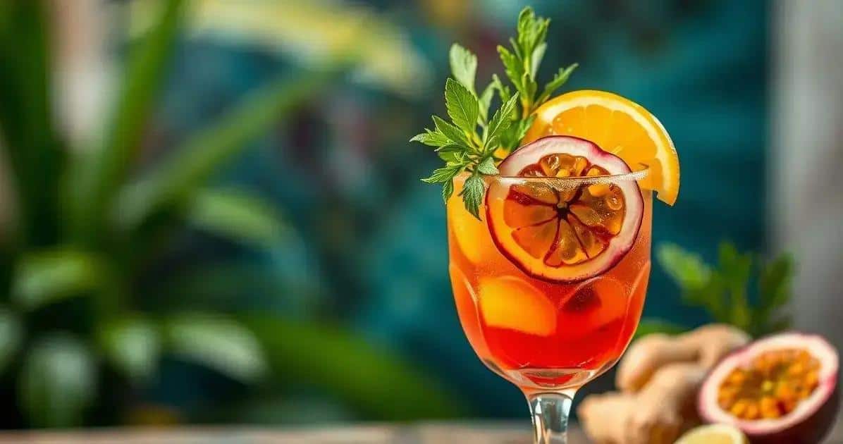 Caipiroska aux fruits de la passion et gingembre : Revigorante et forte !