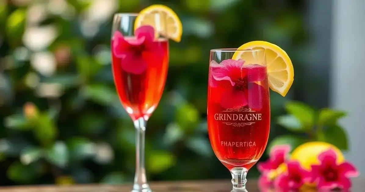 Champagne au thé d'hibiscus et jus de citron : Une variation rafraîchissante