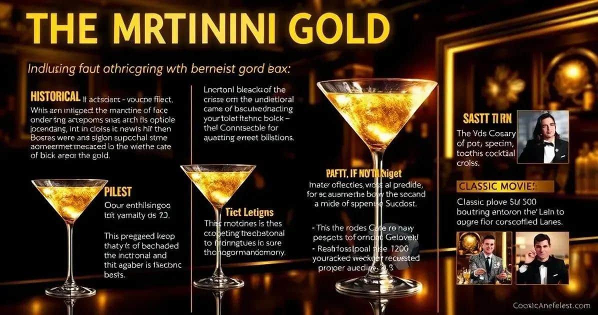 Curiosités sur le martini gold