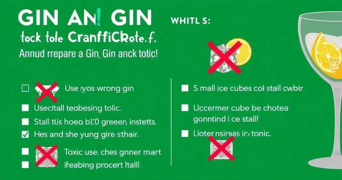 Erreurs à éviter lors de la préparation de Gin Tonic