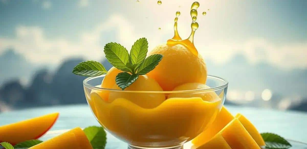 Glace avec liqueur de mangue et de menthe : Une aventure cocktail rafraîchissante