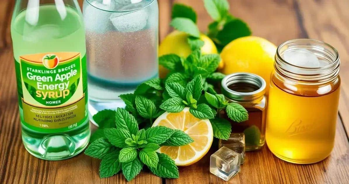 Ingrédients de la Boisson Énergétique au Sirop de Pomme Verte