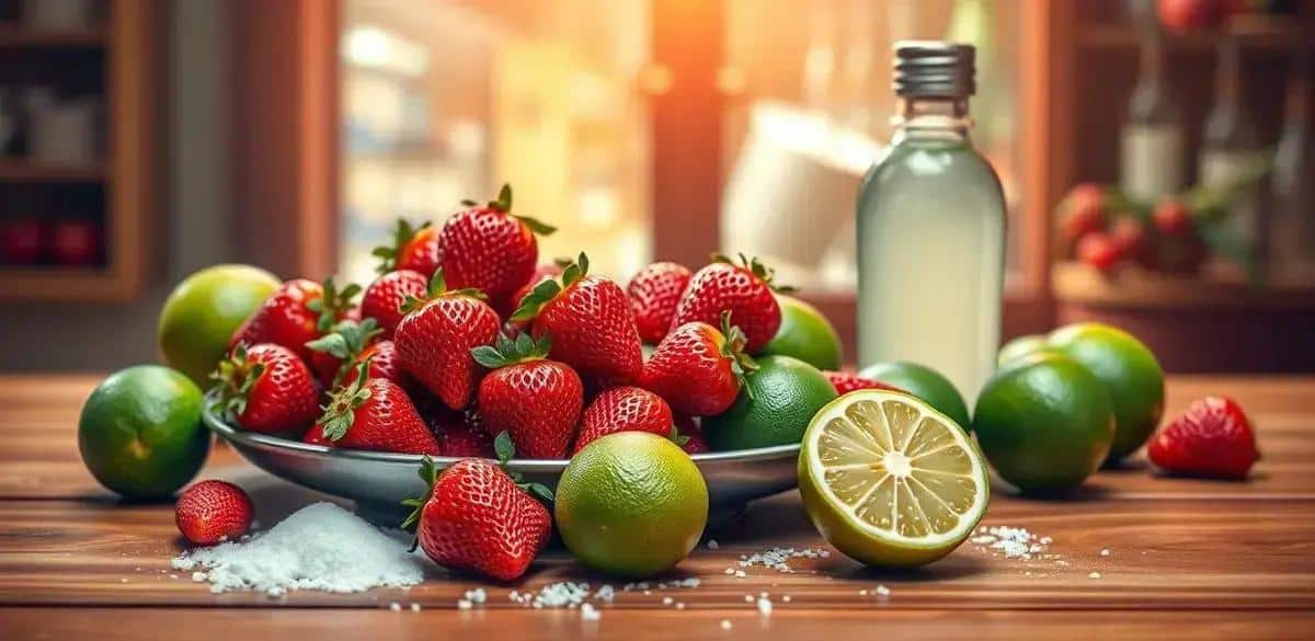 Ingrédients de la Caïpirinha à la Fraise
