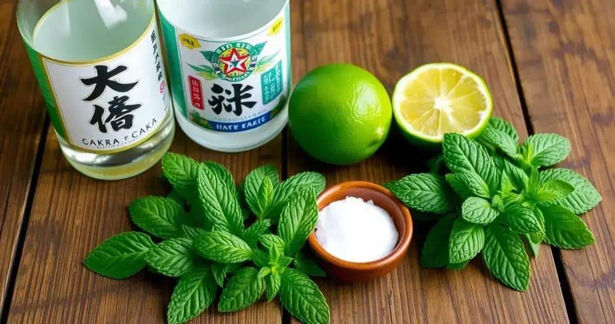 Ingrédients de la Caïpirinha au saké