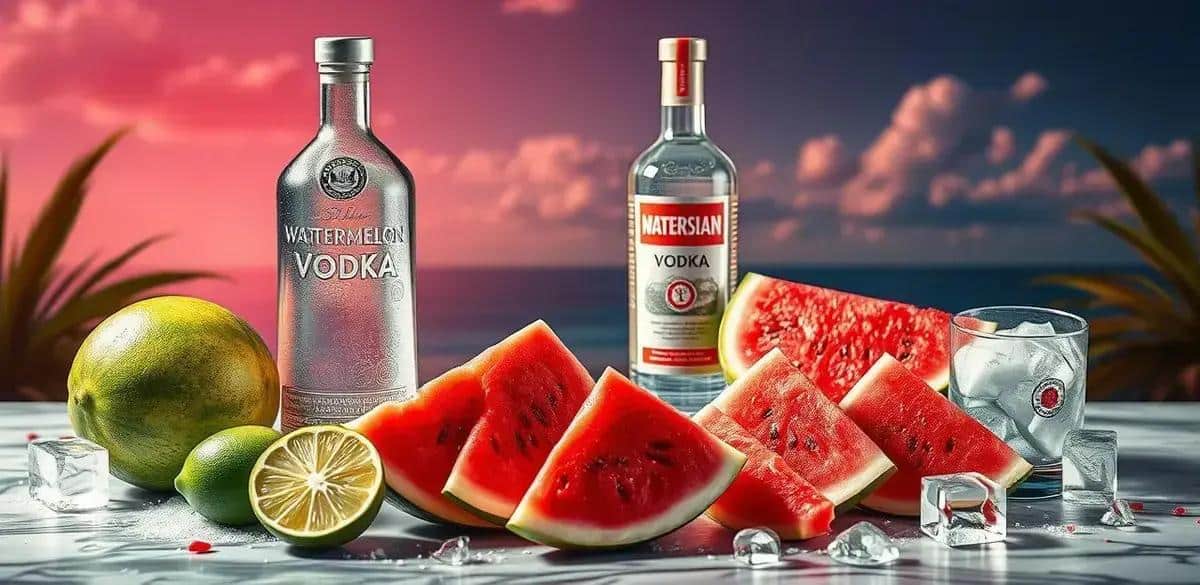 Ingrédients de la Caipiroska à la Pastèque