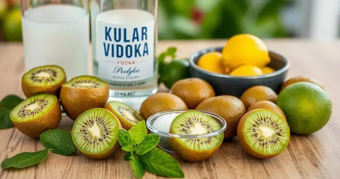 Ingrédients de la Caipiroska au Kiwi