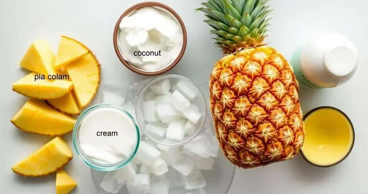 Ingrédients de la Piña Colada Sans Alcool