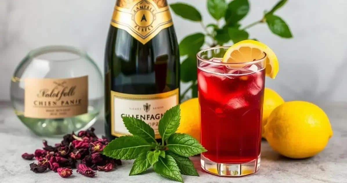 ingredients de la recette de champagne a lhibiscus - Best Blog Brasil - Os Blogs mais Incríveis da Web