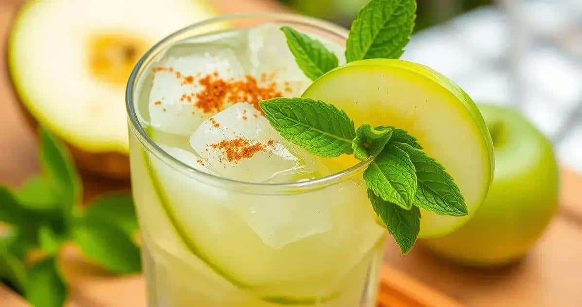 Ingrédients Pour Eau de Coco avec Soda à la Pomme Verte et Cannelle
