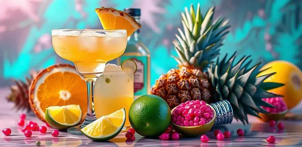ingredients pour la margarita au jus dananas et poivre rose - Best Blog Brasil - Os Blogs mais Incríveis da Web
