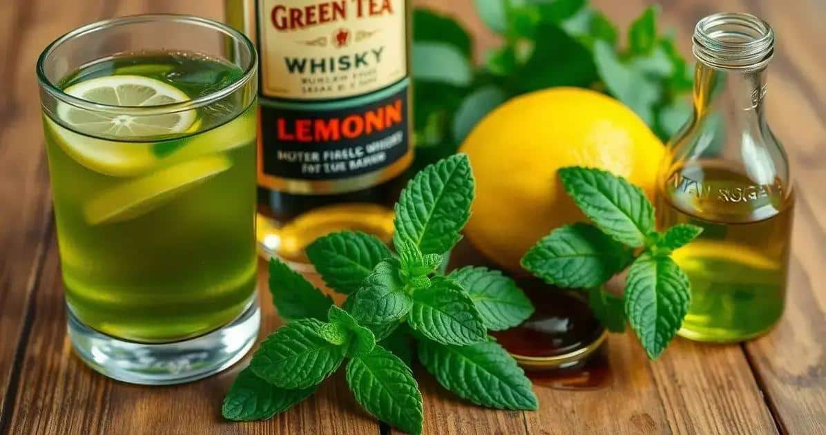Ingrédients pour le Cocktail de Thé Vert avec Whisky et Citron