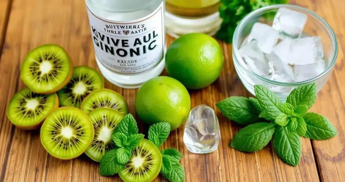 Ingrédients pour le Gin Tonic au Kiwi