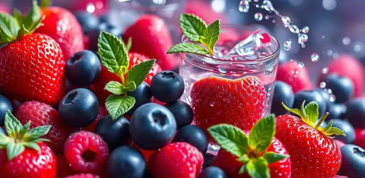 Ingrédients pour soda aux fruits rouges