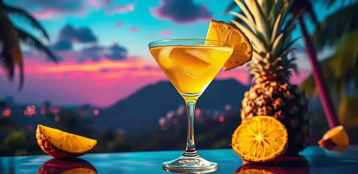 Martini à l'ananas : Chic et tropical !