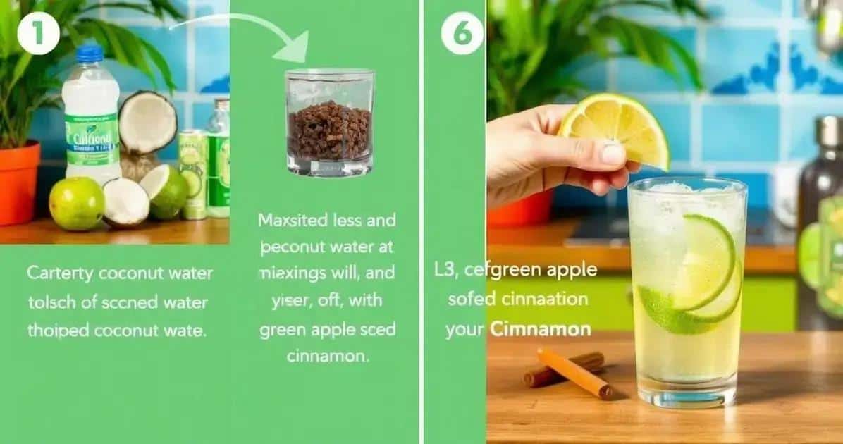 Méthode de Préparation de Eau de Coco à la Pomme Verte
