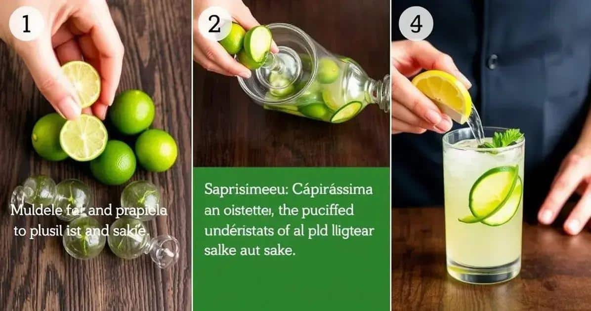 Méthode de préparation de la Caïpiríssima au saké