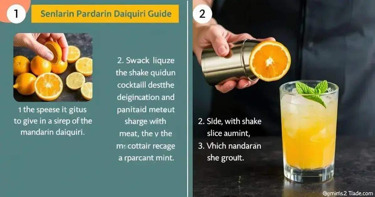Méthode de préparation du Daiquiri à la mandarine