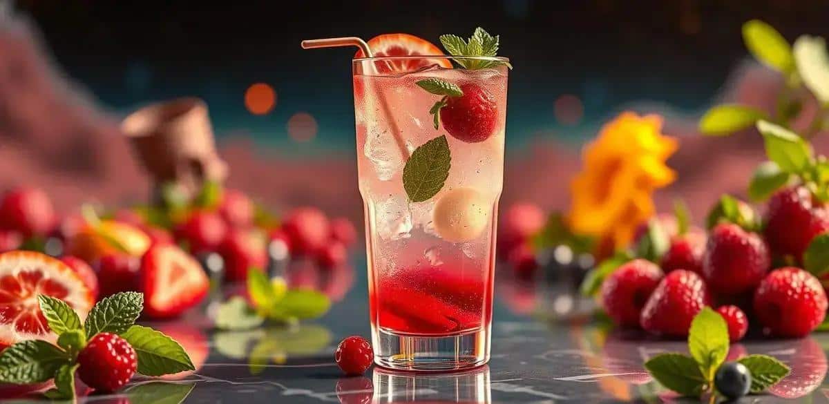 Pisco avec liqueur de fruits rouges et soda : Une aventure cocktail rafraîchissante
