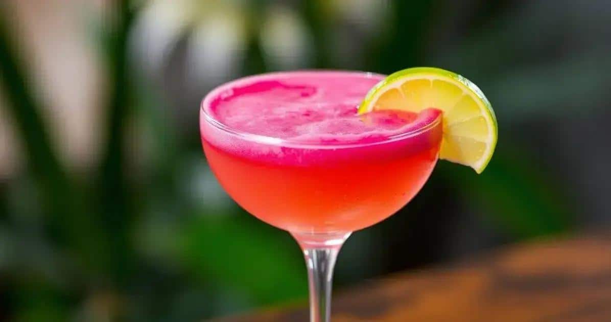 Pisco Sour avec écume d'hibiscus : Une variation rafraîchissante d'un classique