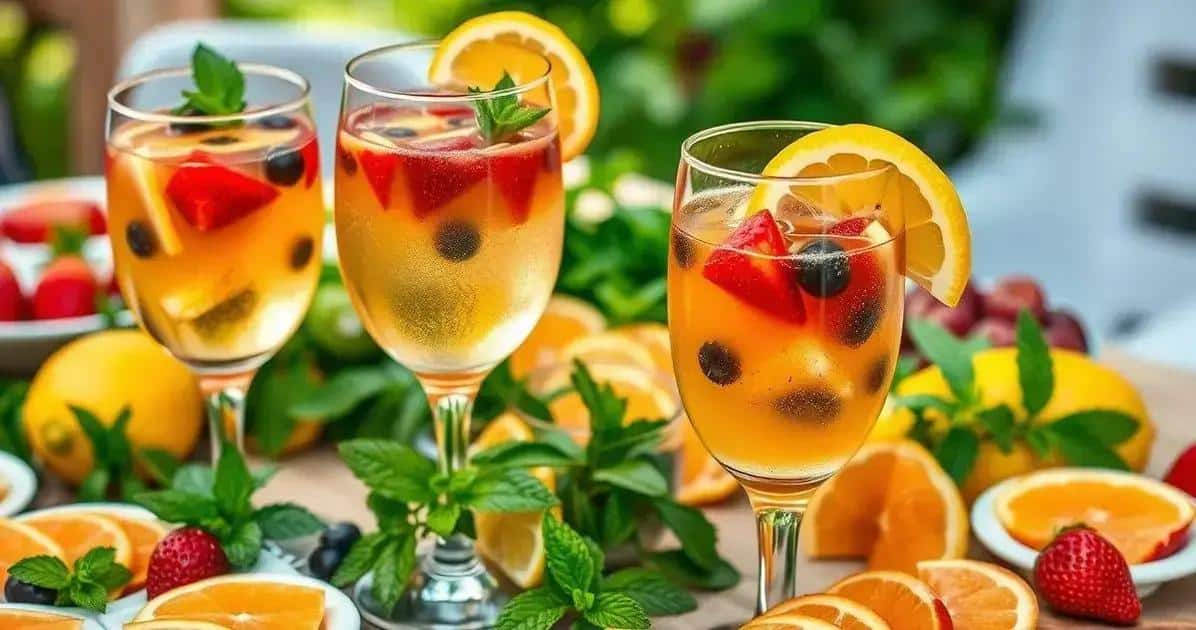 Servir et déguster la Sangria au vin blanc et pomme verte