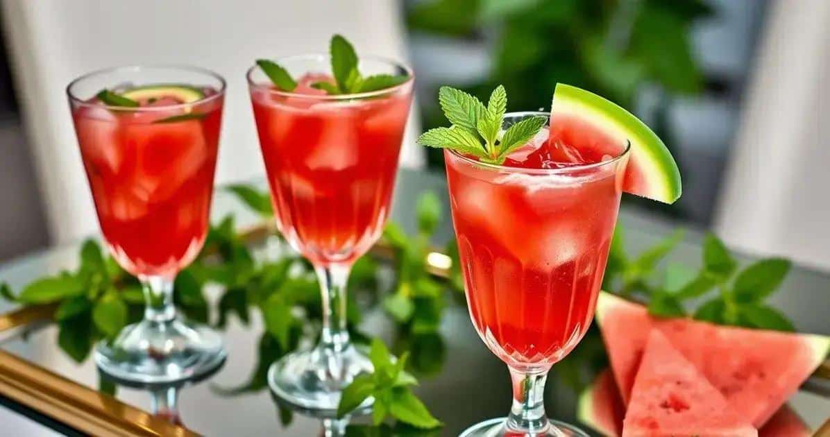 Servir le mocktail de pastèque avec écume de citron