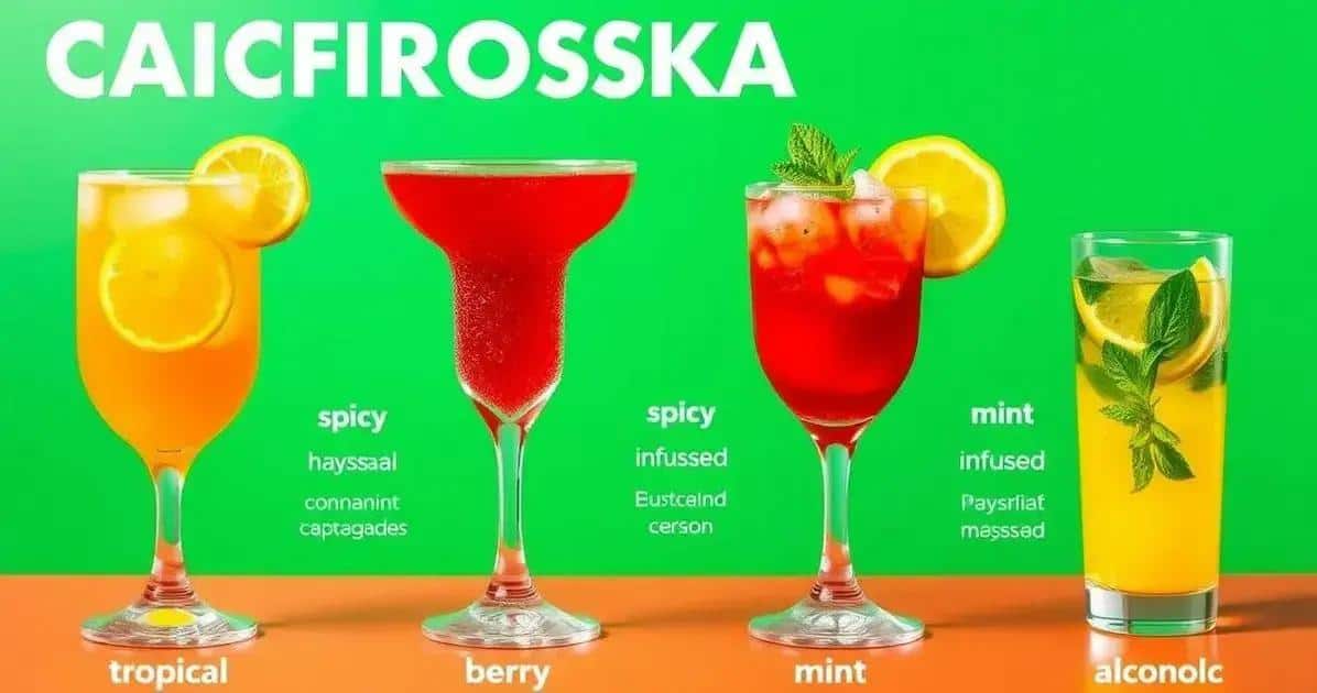Variantes de la Caipiroska au Kiwi