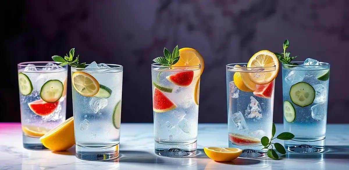 Variantes du Gin avec soda citron