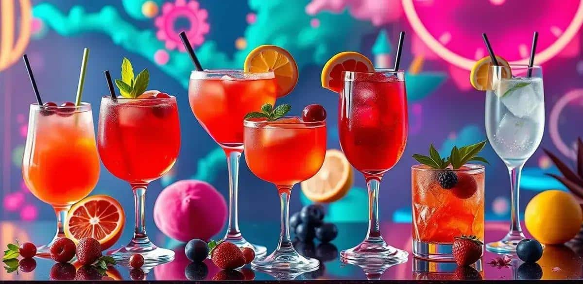Variantes du Pisco avec liqueur de fruits rouges