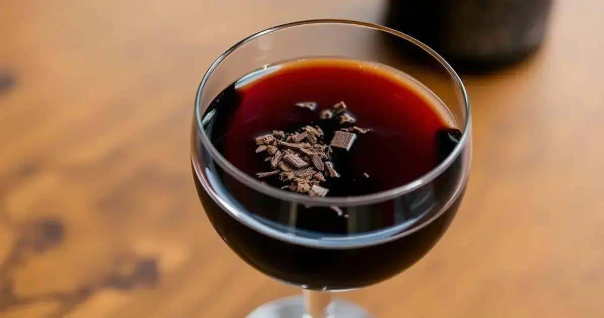 Vin rouge avec liqueur de café et chocolat : Une expérience d'indulgence divine