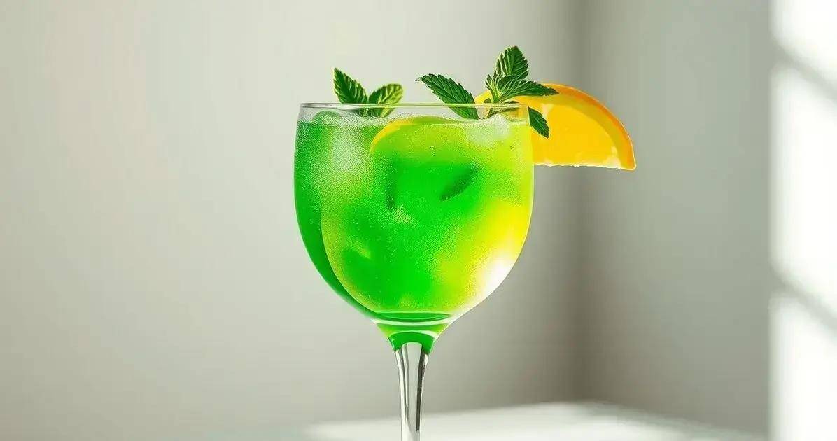 Boisson verte à la liqueur de pomme et citron sicilien : Un délice rafraîchissant