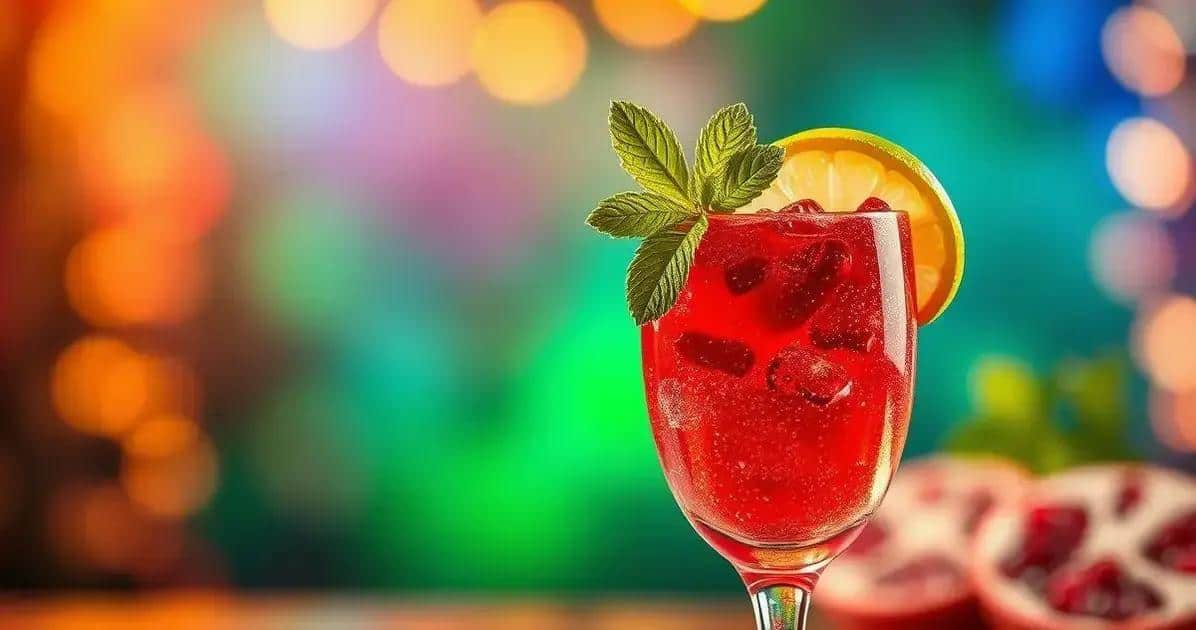 Champagne avec jus de grenade et menthe : Recette festive de cocktail