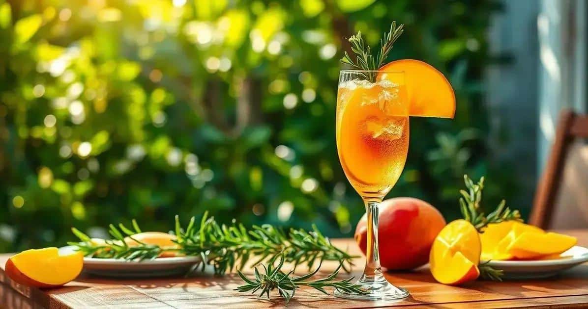 Curiosités sur le vin pétillant au jus de mangue et romarin