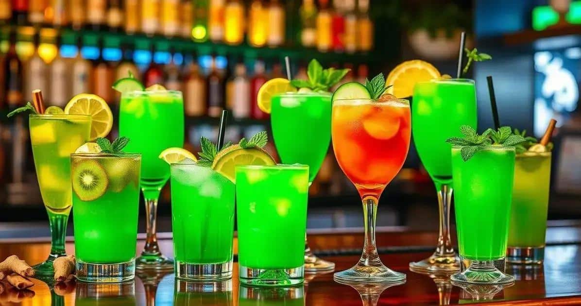 Différentes variantes de la boisson verte