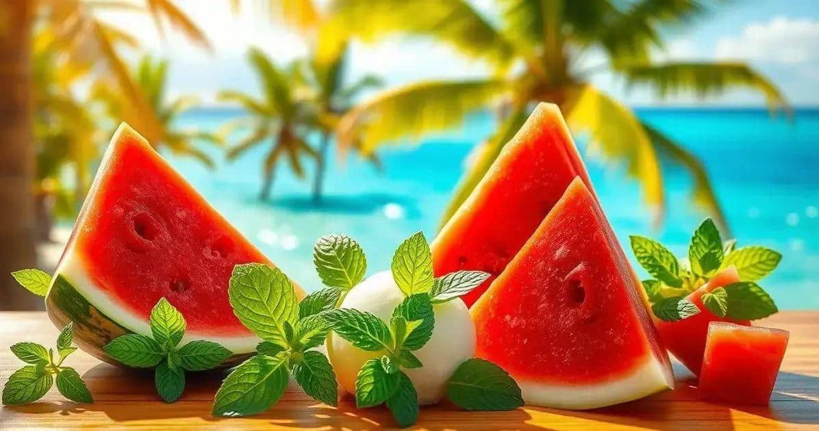 Glace tropicale à la pastèque et menthe : Délice estival rafraîchissant