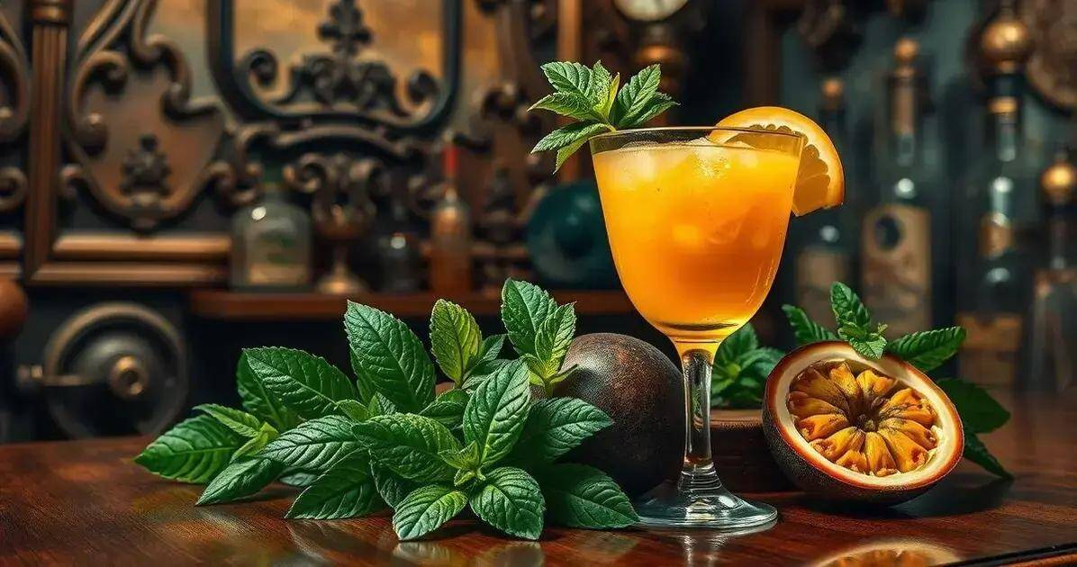 Histoire du daiquiri au jus de fruit de la passion et menthe