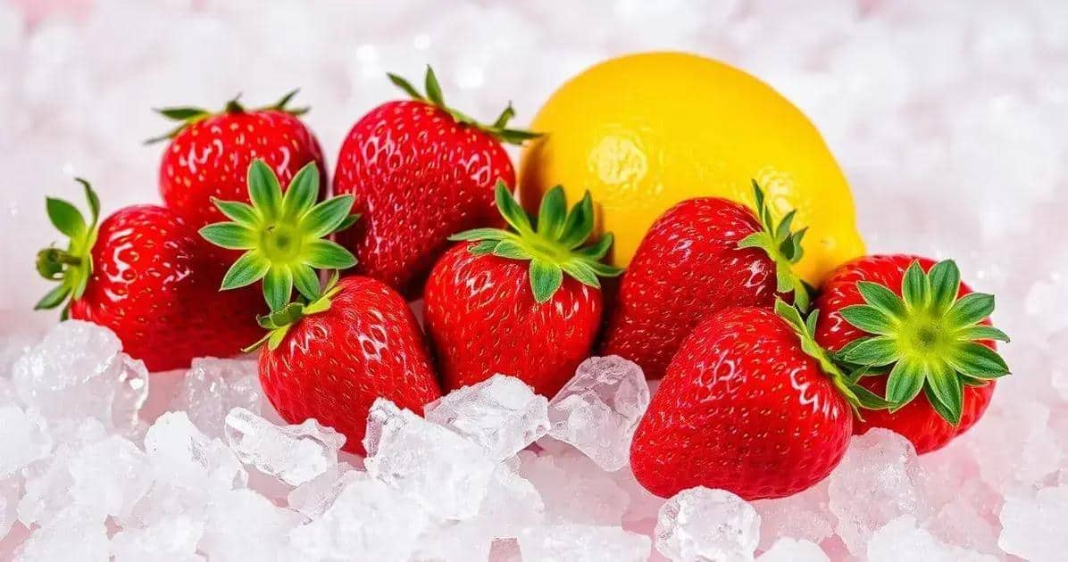 Ingrédients de la boisson glacée à la fraise