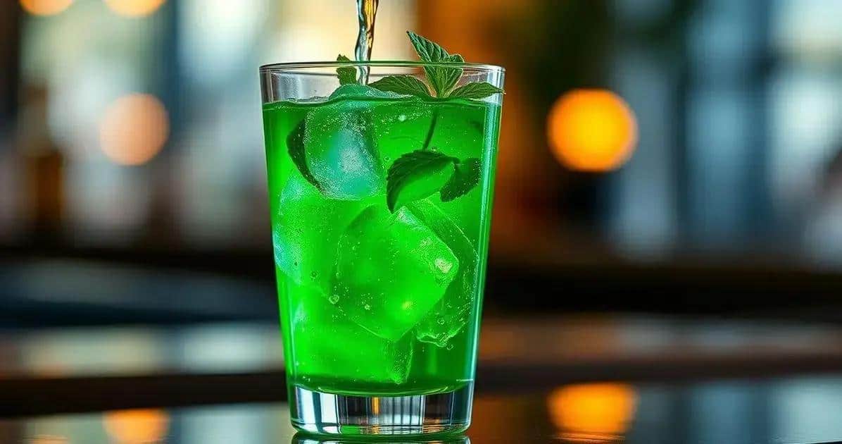 Ingrédients de la boisson verte à la liqueur de pomme et citron sicilien