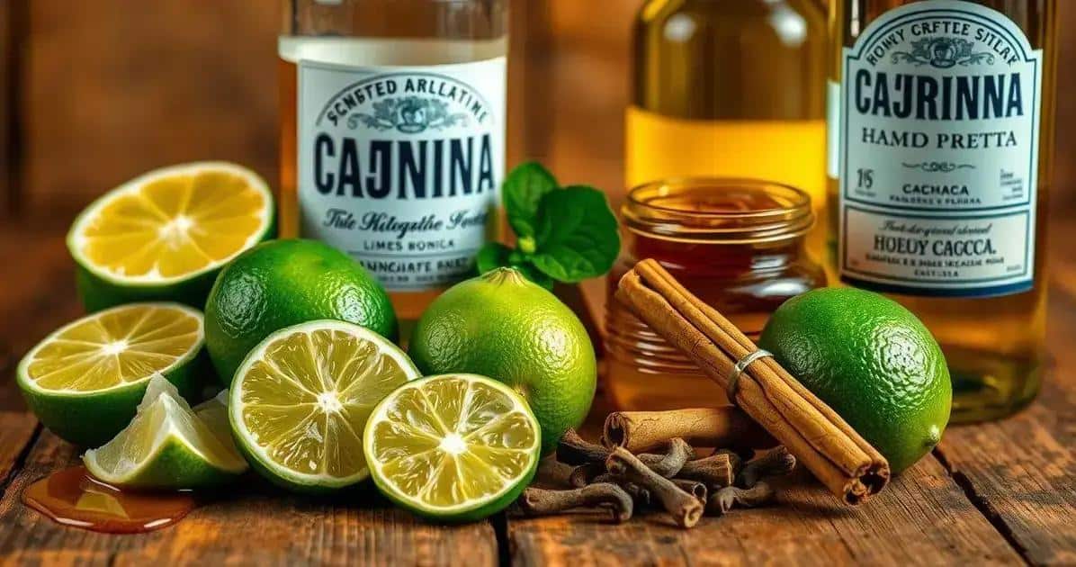 Ingrédients de la Caïpirinha Amelinha