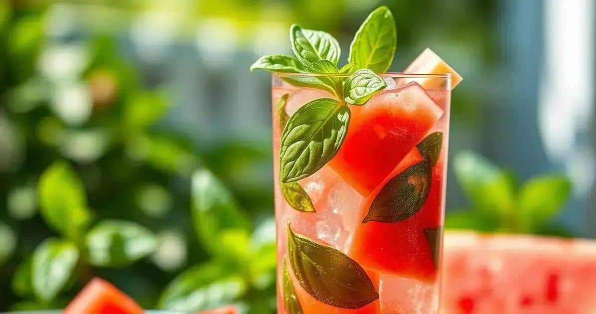 Ingrédients de la recette de Mojito à la pastèque et au basilic