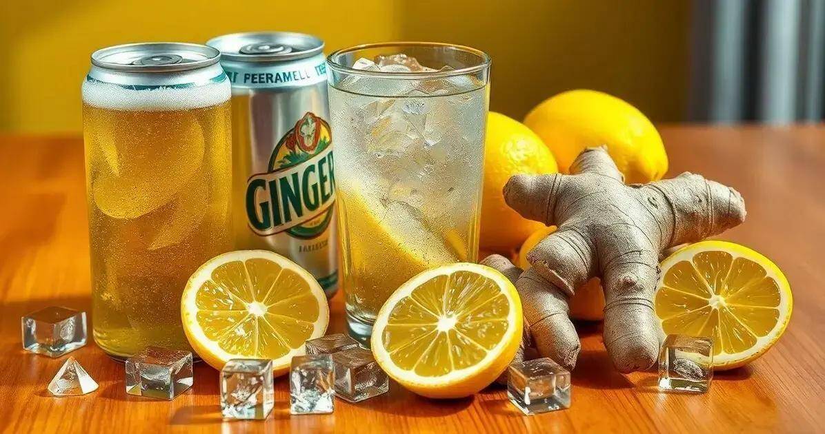 Ingrédients pour la bière avec soda au gingembre et citron