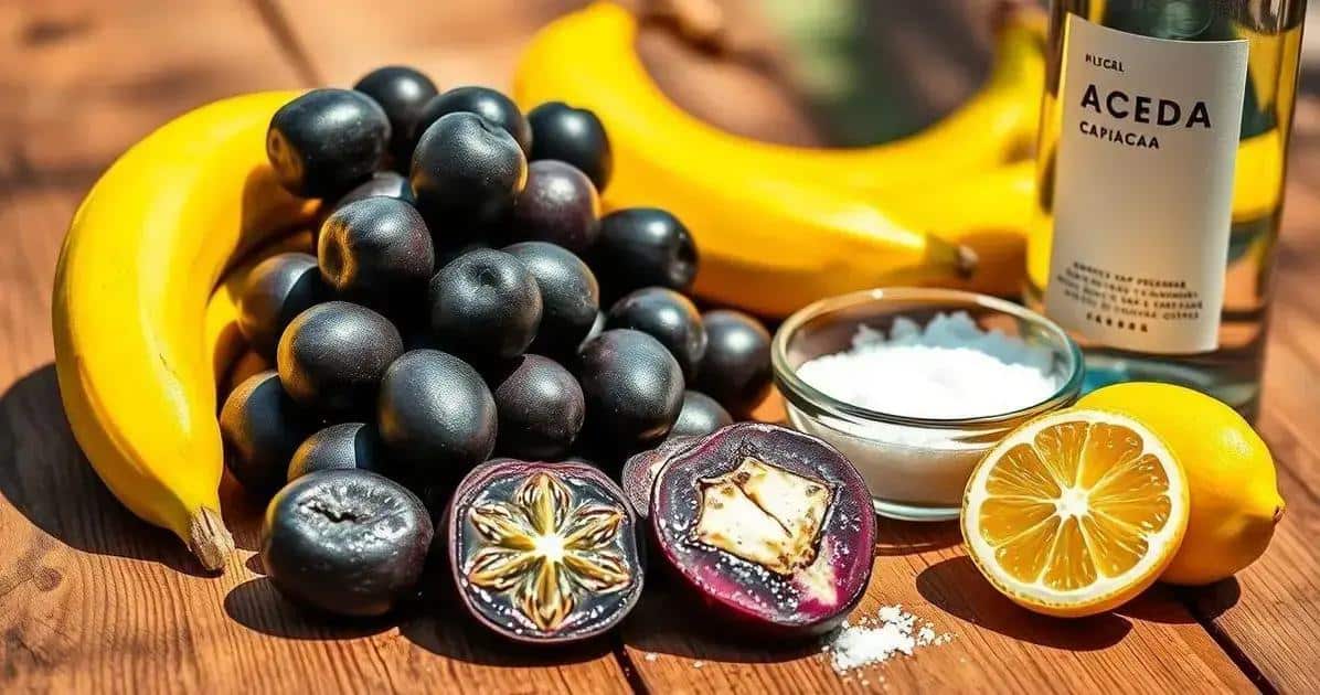 ingredients pour la caipirinha dacai et banane - Best Blog Brasil - Os Blogs mais Incríveis da Web