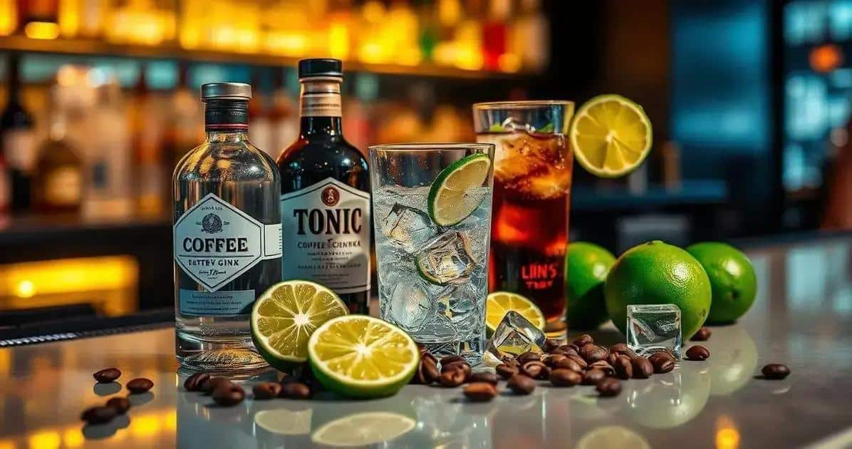 Ingrédients pour le Gin Tonic à la Liqueur de Café