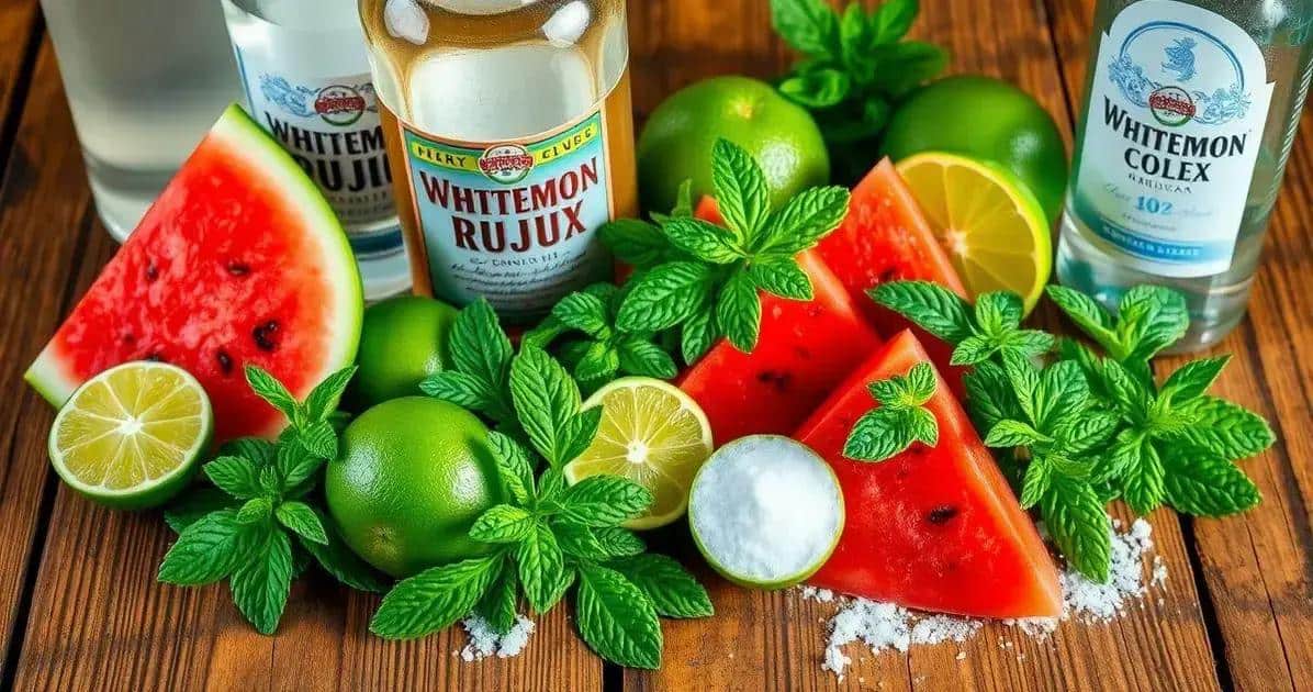 Ingrédients pour le Mojito à la pastèque