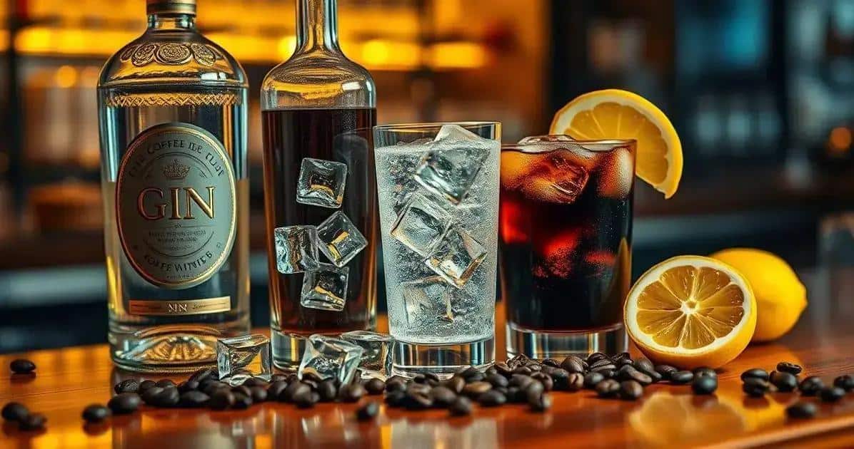 Ingrédients pour un Gin Tonic à la Liqueur de Café