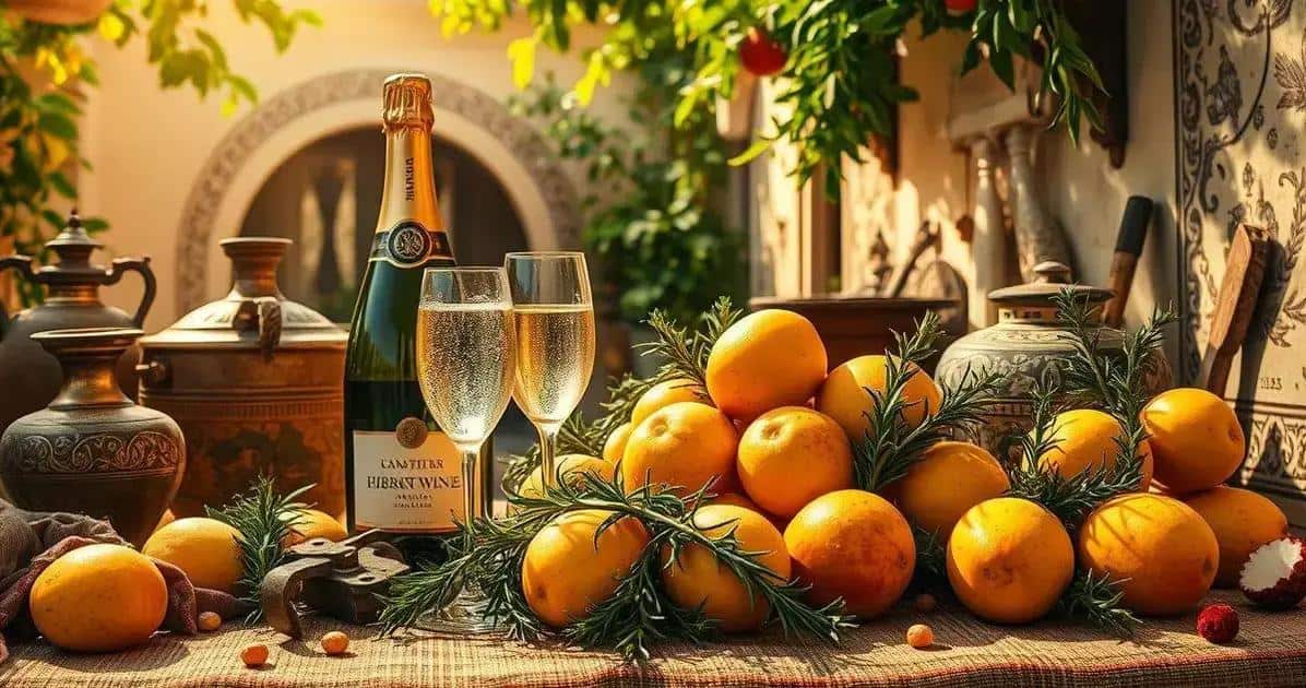 L’histoire du vin pétillant au jus de mangue et romarin