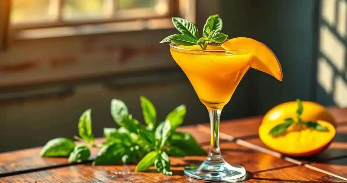 Martini au jus de mangue et basilic : Une variation rafraîchissante incontournable