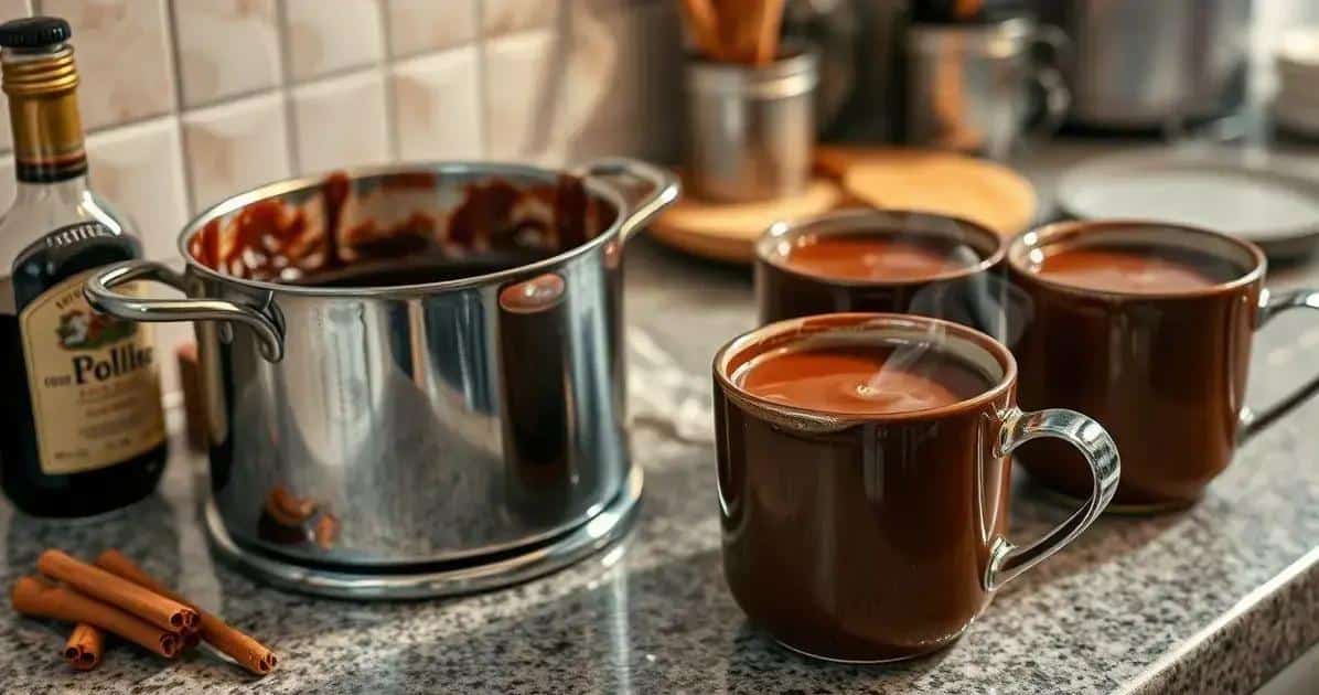 Méthode de préparation : Chocolat et liqueur