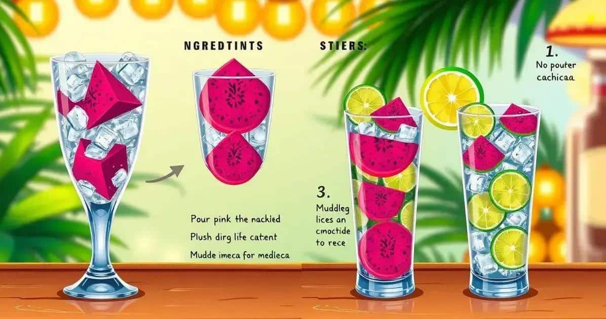 Méthode de préparation de la Caïpirinha à la pitaya