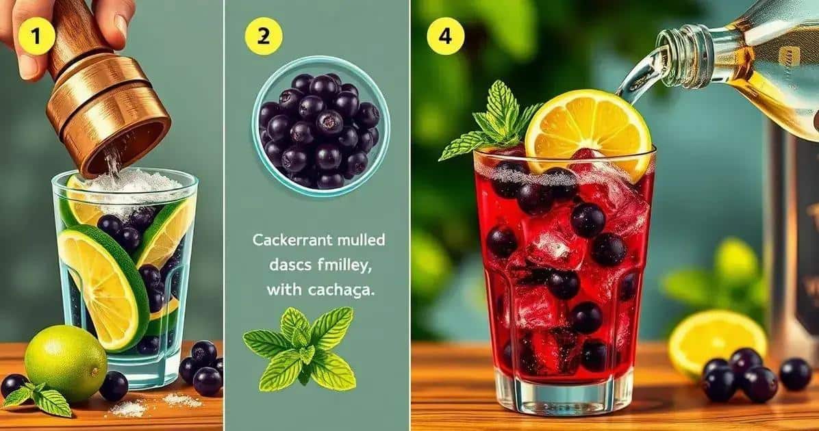 Méthode de préparation de la Caïpirinha au cassis